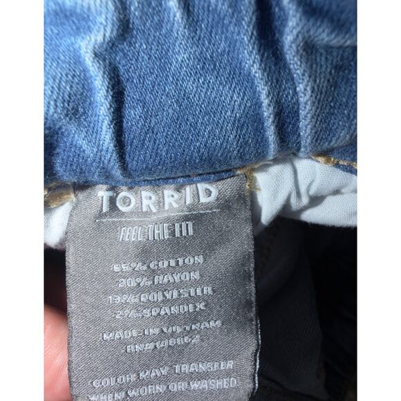 Torrid women’s pull up drawstring light blue jeans - Picture 11 of 16